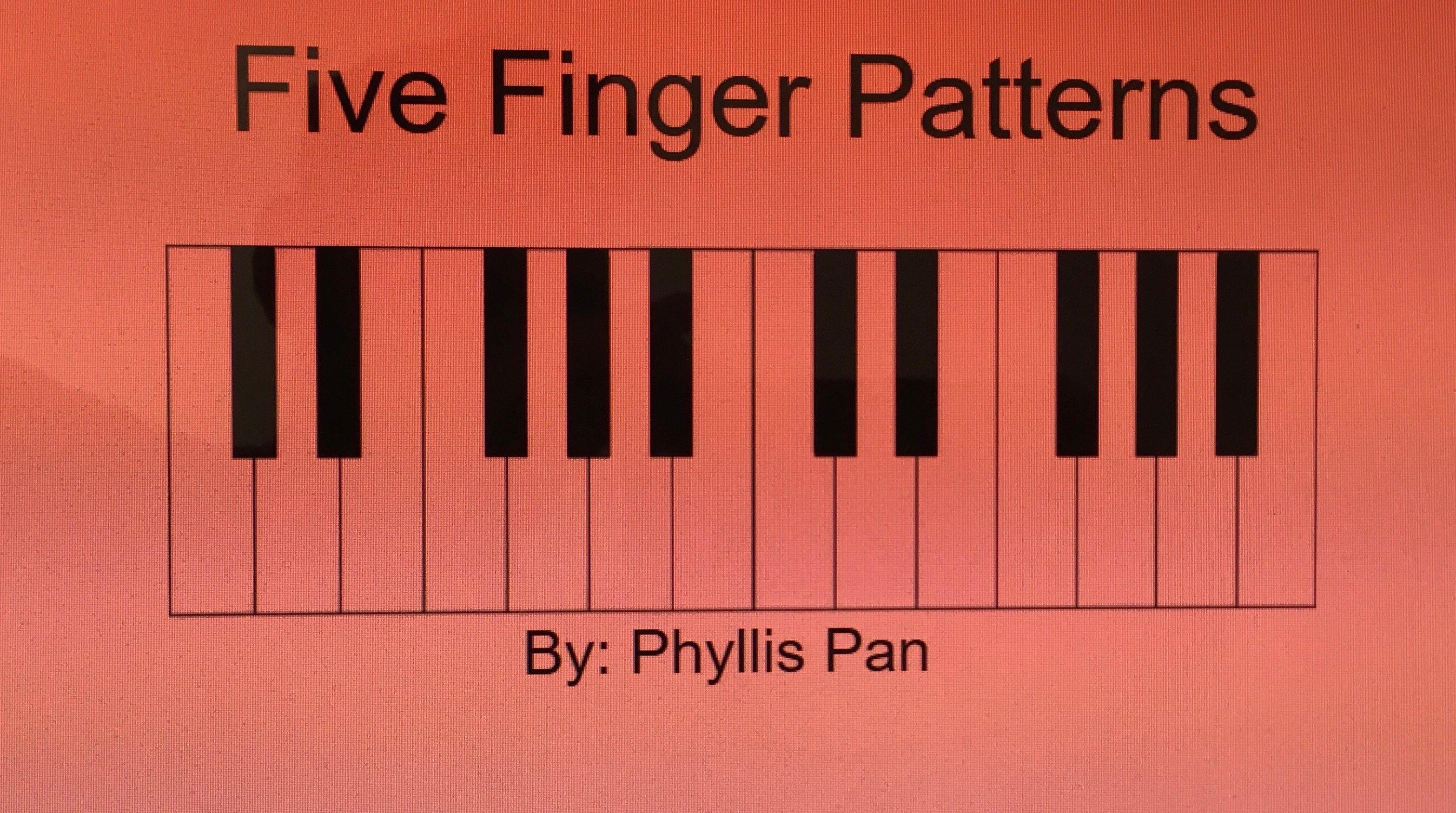 P3 Piano 5 Finger Pattern Digital Download 2 Includes Username and Password:  (To Modify the Slides to your Liking )